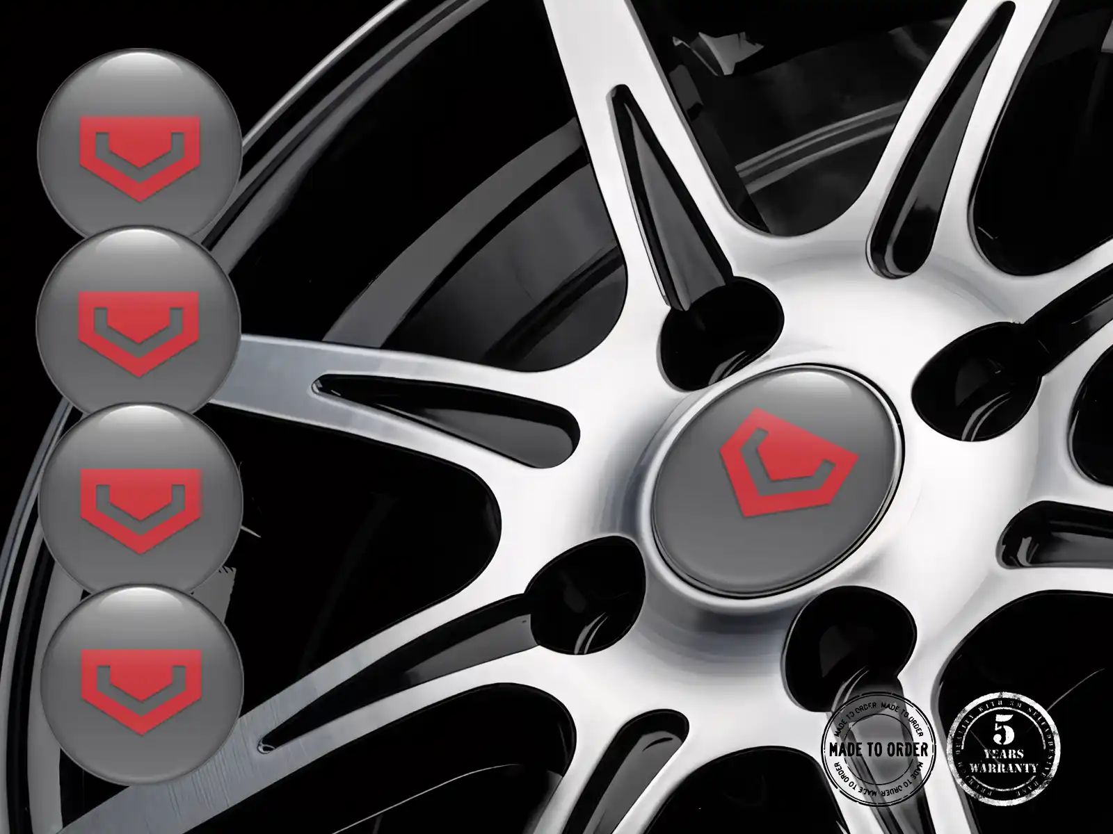 Vossen Calcomanías Bombadas Custom Logos Premium de Aro